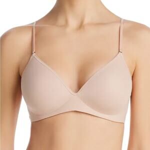 On Gossamer Next to Nothing Microfiber Wireless T-Shirt Bra Champagne Pink 36B